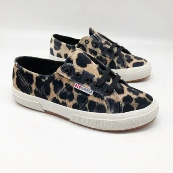 SUPERGA 2750 Leopard Velvet Sneakers  - Picture 2 of 8